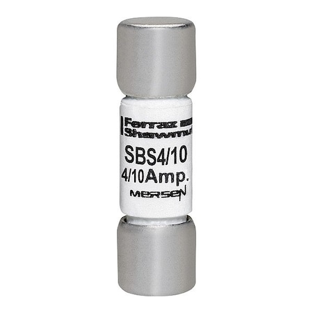 Mersen Fuse, 1 3/8 in L, 600 V AC, 400 mA SBS4/10