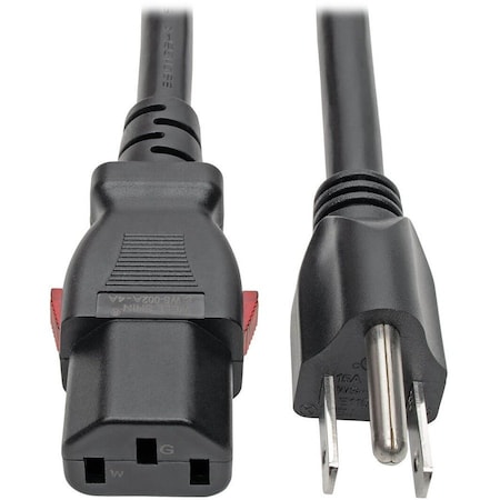Eaton Tripp Lite Series Computer Power Cord, NEMA 5-15P to Locking C13 - Heavy-Duty, 15A, 125V, 14 P007-L02