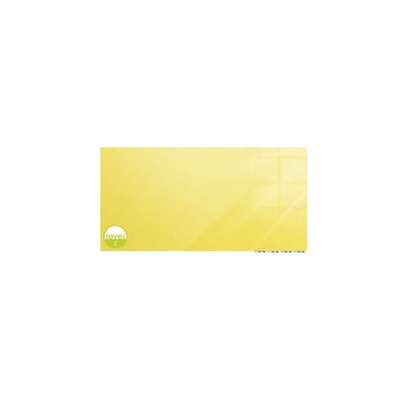 Ghent Aria Low Profile Glassboard, Non-Magnetic, 3'H x 5'W, Horizontal, Yellow ARIASN35YW