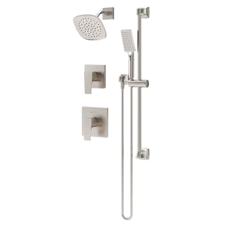 Symmons Verity HydroMersion Double Handle Shower Trim Kit with Hand Spray (Valve Not Included) 4995STN15TRM