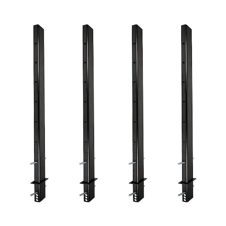 Mytee Products 76 in Adjustable Heavy Duty C Channel Pipe Stake for Flatbed Trailer Hauler., 4PK PS76-ADJx4