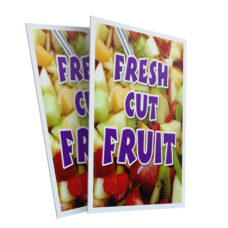 Signmission Fresh Cut Fruit, Plastic Signs Only 24 Inch x 36 Inch, Corrugated Plastic, 2PK CSB-2436-2PACK-Fresh Cut Fruit