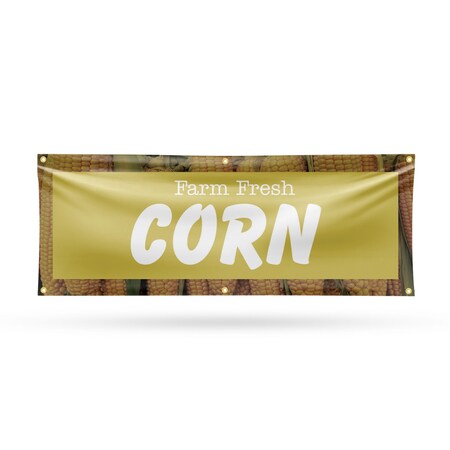 Signmission Farm Fresh Corn, 24 Inch x 72 Inch, Vinyl Banner B-72-30589