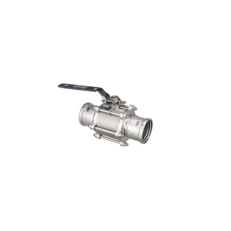 Viega Manual 2-Way Ball Valve, Press, 316 SS 86675