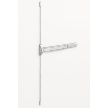 Global Door Controls STED Series Aluminum Grade 2 Storefront 48 in. Concealed Vertical Rod Narrow Stile Panic Exit Device w/ Mortise Cylinder TH1100-STED48CVR-AL