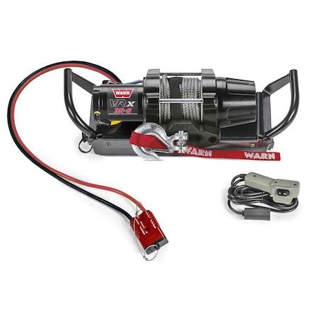 Warn Vehicle Mounted Recovery Winch 12 Volt Electric 3500 Lb Capacity Synthetic Rope 111878