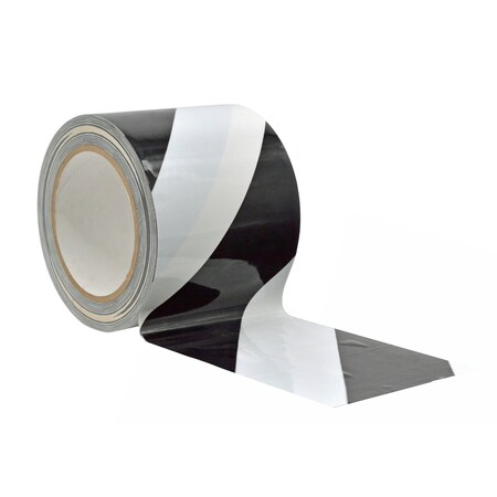Wod Tape PVC, Black/White, 4 inch (96mm) W., 6 mil Thickness, 12 PK WOD VSWT366-04000-12-36-BW