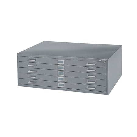 Safco Flat File Cabinet, Gray, 5 Drawers 4994GRR