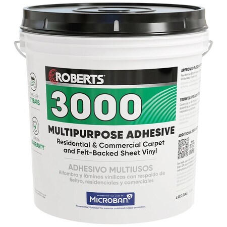 Qep Co Roberts 3000-4 MULTI PURPOSE ADHESIVE 4 GAL MP100-4 (QEP 504)