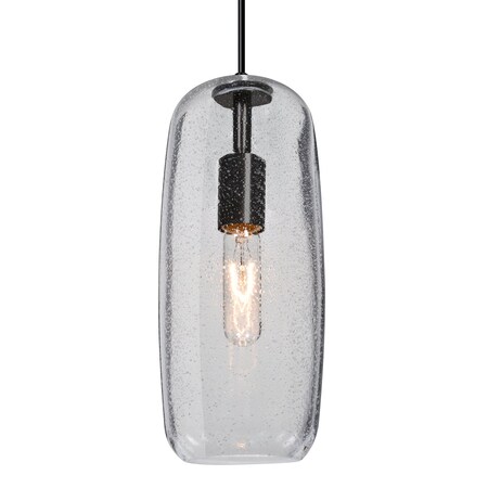 Besa Lighting Besa Pinot 13 Pendant, Clear Bubble, Black Finish, 1x 60W MAX E26 Base 1JT-PINOT13CL-BK