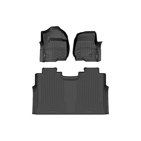 Weathertech Black, Front and Rear Floorliners for Vinyl Floors 4410511V-446972