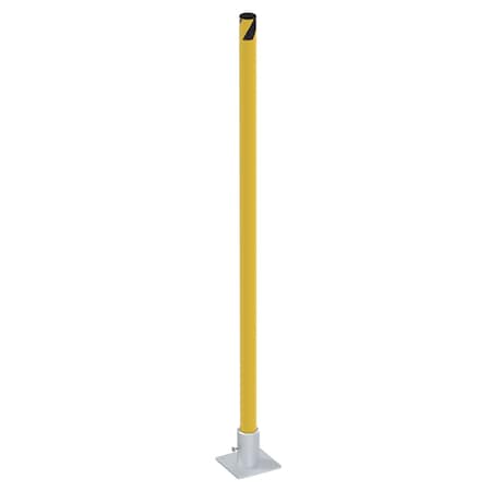 Vestil Steel Removable Pipe Safety Bollard 48 In x1-3/4 In Yellow BOL-R-48-2