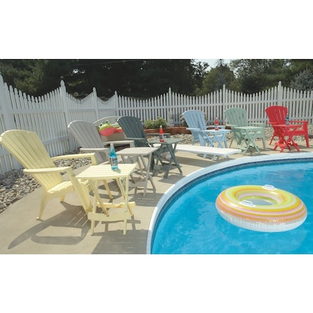 Adams Quik-Fold Cherry 15'' x 17.5'' Rectangle Resin Folding Side Table 258421