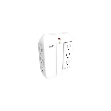 Helios 6-Outlet Surge Protector Wall Tap with Rotating Outlets AS-HP-6R
