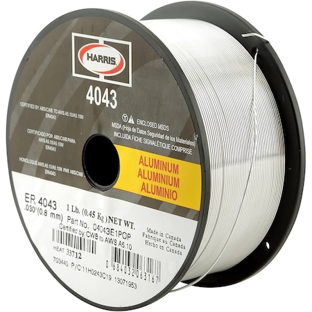 Weldcote 4043 Aluminum 3/64in x 13 Spool, 13 Pounds 4043364X13SP