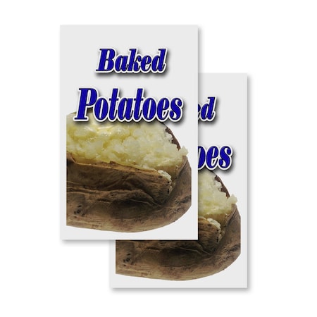 Signmission Baked Potato, Vinyl Decals Only 24 Inch x 36 Inch, Vinyl Decal, 2PK DSB-2436-2PACK-Baked Potato