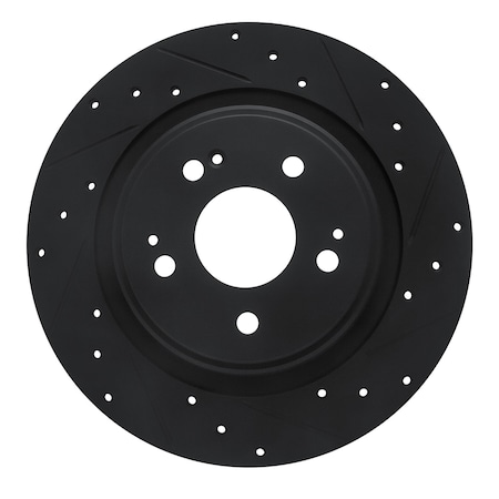 Dynamic Friction Co DFC Brake Rotor - Drilled and Slotted - Black 633-58030R