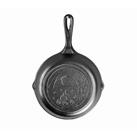 Lodge Wanderlust 8 Inch Seasoned Cast Iron Tent Skillet, 3PK L5SKWND