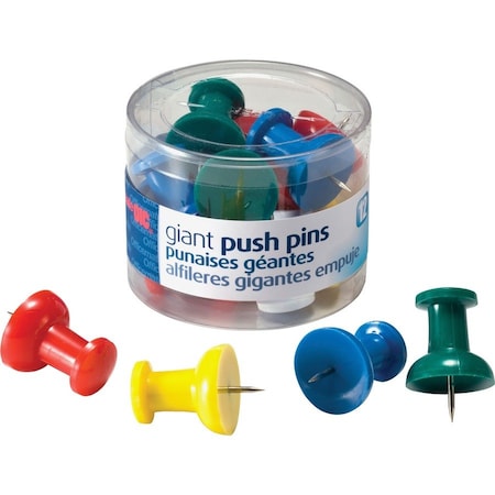 Officemate Giant Push Pins, PK72 92902