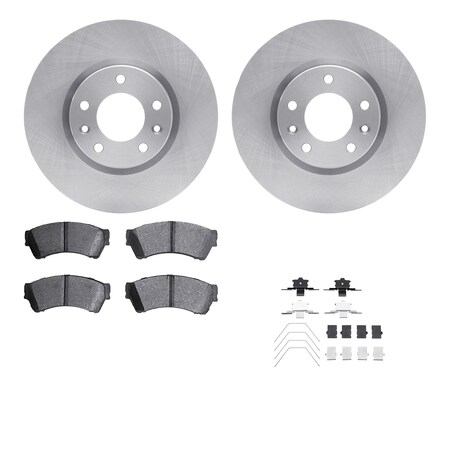 Dynamic Friction Co DFC Brake Rotor with 5000 Brake Pads and Hardware Kit 6512-99056