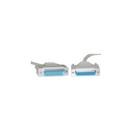 Cable Wholesale Null Modem Cable, DB25 Male to DB25 Female, 8 Conductor, 6 foot 10D3-08206