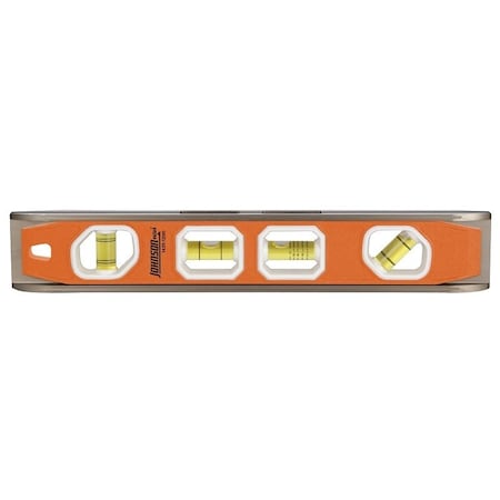 Johnson Level & Tool Torpedo Level, 12 in L, 4Vial, Aluminum, Black 1435-1200