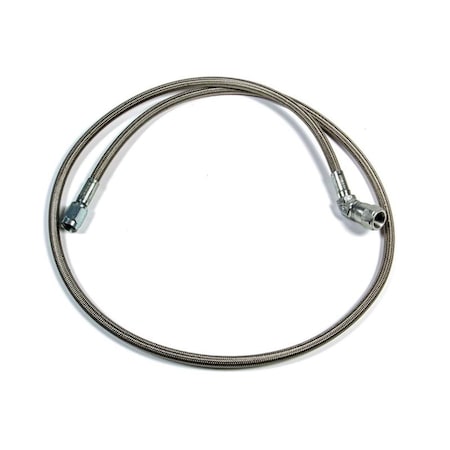 Powerhouse 34 in. No. 3 Braided Line -3 AN Straight & -3 AN 45 deg Steel Hose PO3622779