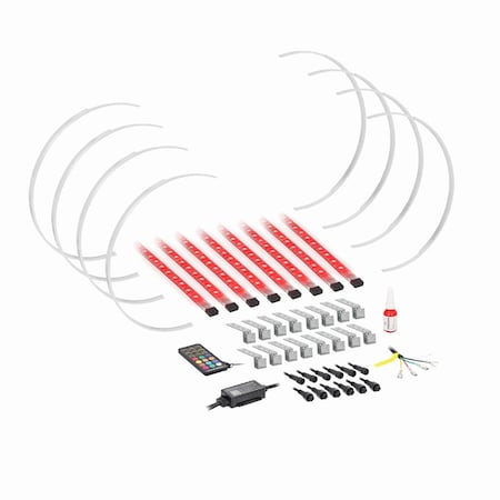 Heise RGB Expandable Wheel Rings - 15inch-18inch HE-RGB-WL