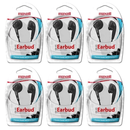 Maxell Maxell Maxell Budget Stereo Earbuds - 6 Each MA103172
