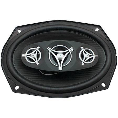 Power Acoustik Max 800 watt Edge Series Coaxial 4-Way Speakers, Black - 6 in. x 9 in. EF-694