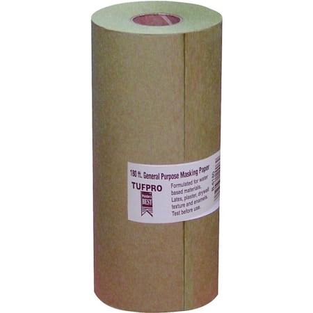 Trimaco EasyMask Trim Masking Paper, 180 ft L, 6 in W, Brown 12906