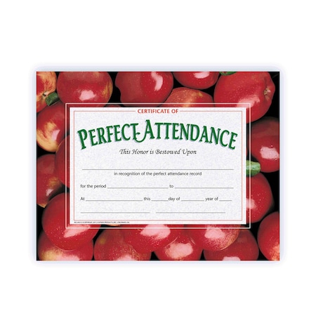 Hayes Certificate of Perfect Attendance  Pack of 5 VA513-5