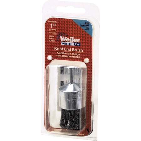 Weiler Vortec 1'' Professional Shank-Mounted Drill-Mounted Wire Brush 36051