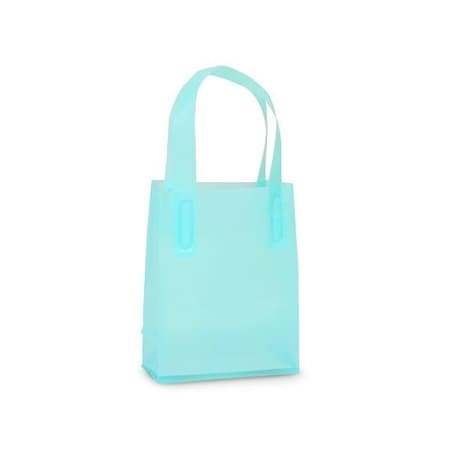 Nashville Wraps Aqua Blue Plastic Gift Bags, Jewel 4x2x5, 3 mil, 25PK 25JWAQP