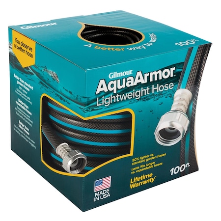 Gilmour AquaArmor 1/2 in. D X 100 ft. L Expandable Lightweight Garden Hose 869001-1001