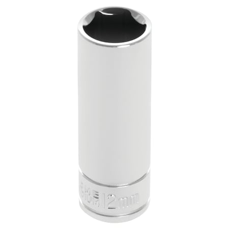 Performance Tool 1/4 In Dr. Deep Socket 12Mm Socket Dp 12Mm, W36412 W36412