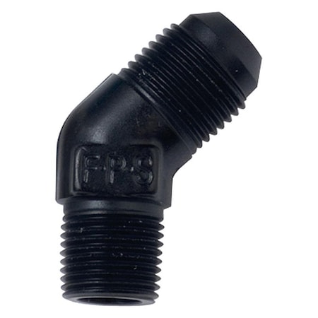Light House Beauty 482388-BL 0.5 in. MPT x -8 AN 45 deg Adapter Fitting - Black LI3622047