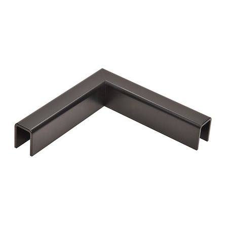 Cr Laurence Matte Black 90 Degree Horizontal Corner for 11 Gauge Low Profile Cap Railings GRL10HMBL