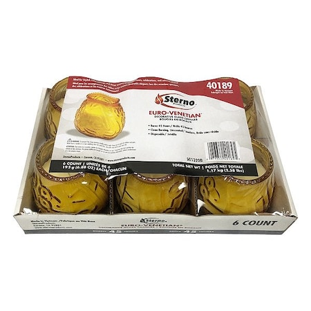 Sterno Table Lighting, Liquid Wax, PK12 40190