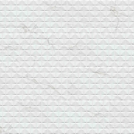 Msi Dymo Calacatta Chex White 12in X 24in Glossy Ceramic Wall Tile, 480PK ZOR-PT-0878P