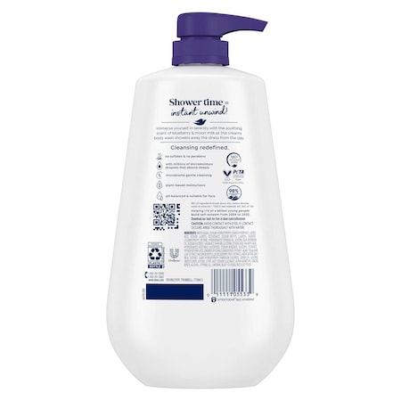 Dove Unwind Blueberry and Moon Milk Body Wash, 30.6 Ounce, 3PK 64765026