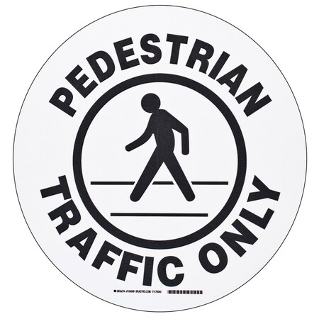 Brady Floor Sign, 17in Dia x 0.011in D 104509