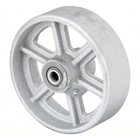 Albion Caster Wheel, 6"dia, 1,400 lb, Silver CA0620112