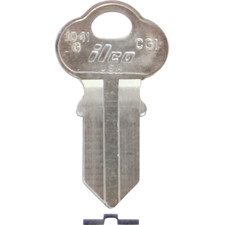 Ilco OMC Nickel Plated General Use Key 1041G, 10PK IAL3012700B