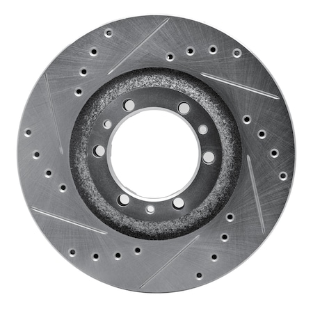 Dynamic Friction Co DFC Brake Rotor - Drilled and Slotted - Silver 631-37008L