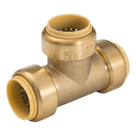 Proline Series 1-in PF Brass Push Fit Tee 6632-005