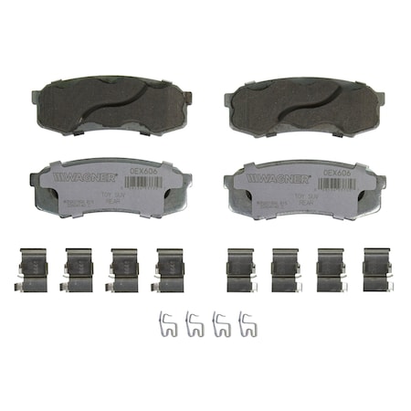 Wagner Brake OEX Rear Disc Brake Pad Set Premium Ceramic, OEX606