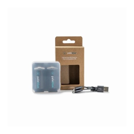 Pale Blue Earth 2PK C Rechar Batteries PB-C