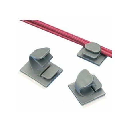 Panduit Cable Clip, Nylon 6/6, 1 in Bundle Dia., Gray, 2.21 in L, 100 PK LWC100-A-C14
