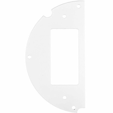 Hubbell Wiring Device-Kellems Recessed 6" Series, Sub Plate, 50% Left Side, (1) Style Line Decorator Opening S1R6SPM
